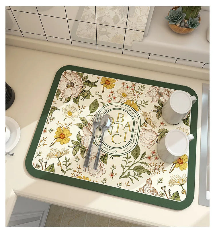 Super Absorbent Kitchen Drying Mat, Anti-Slip