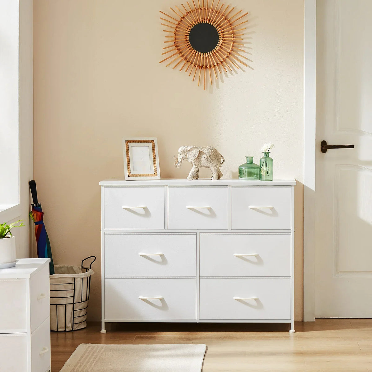 7-Drawer Fabric Dresser Storage Chest for Bedroom
