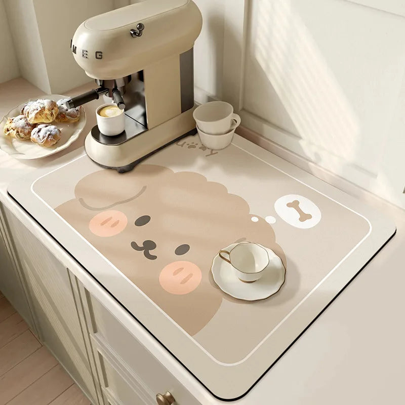 Super Absorbent Kitchen Drying Mat, Anti-Slip