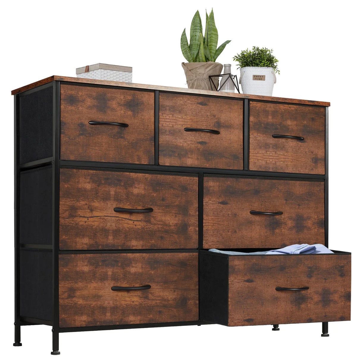 7-Drawer Fabric Dresser Storage Chest for Bedroom