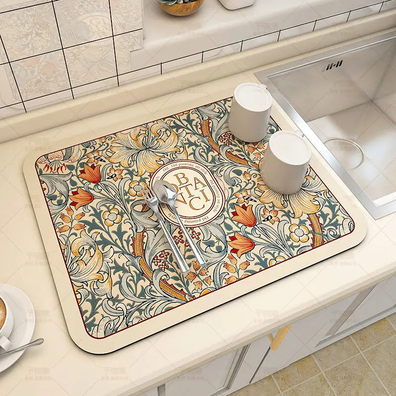 Super Absorbent Kitchen Drying Mat, Anti-Slip