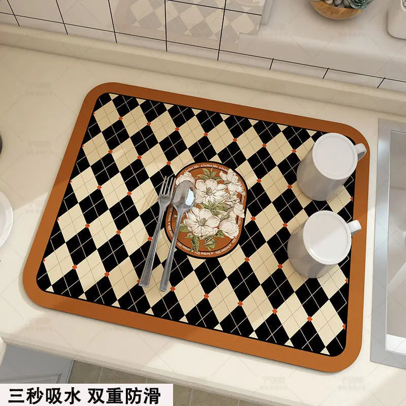 Super Absorbent Kitchen Drying Mat, Anti-Slip