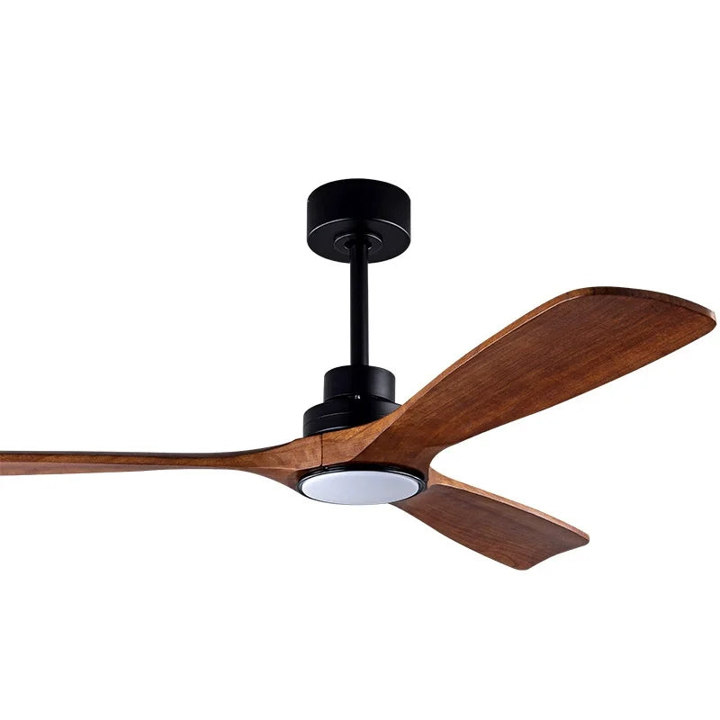 Wood Ceiling Fan with Lights and Remote, 42 52 60 Inch