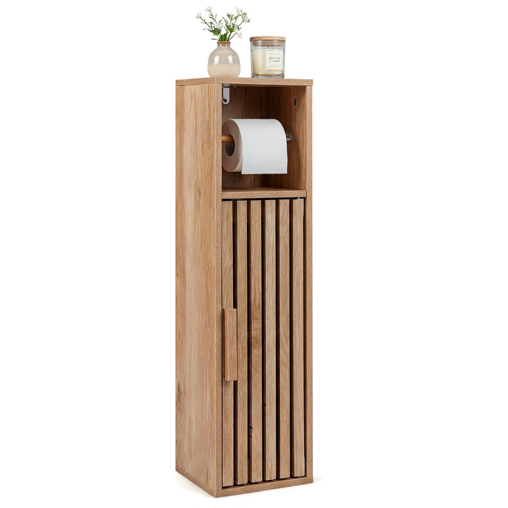 Slim Freestanding Bathroom Cabinet with Door