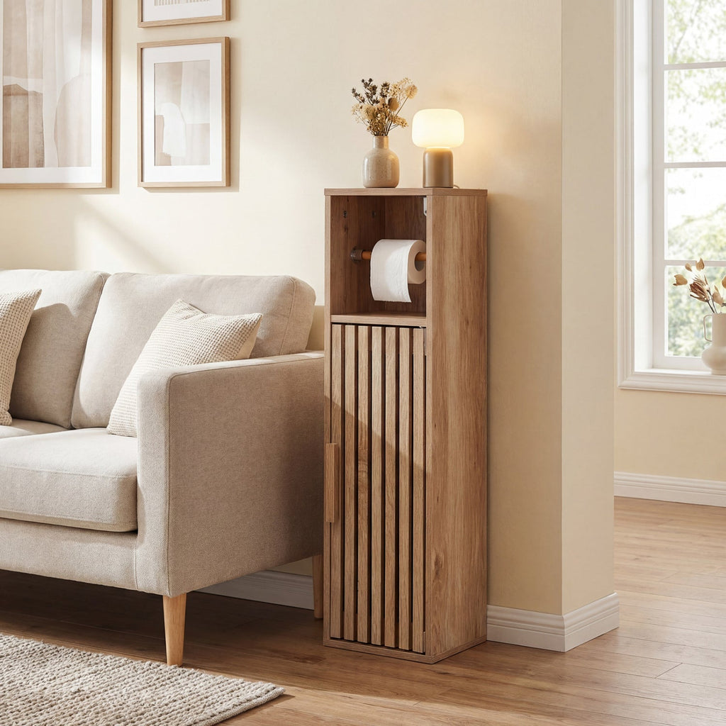Slim Freestanding Bathroom Cabinet with Door