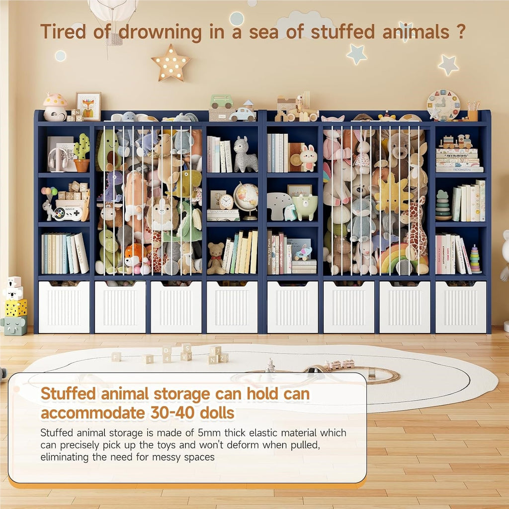 3-in-1 Kids Toy Chest and Storage Bookshelf