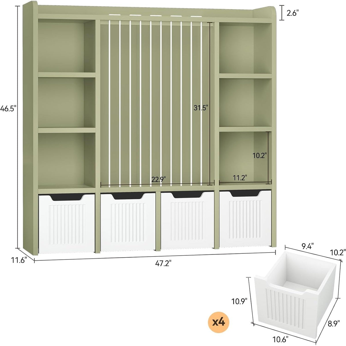 3-in-1 Kids Toy Chest and Storage Bookshelf