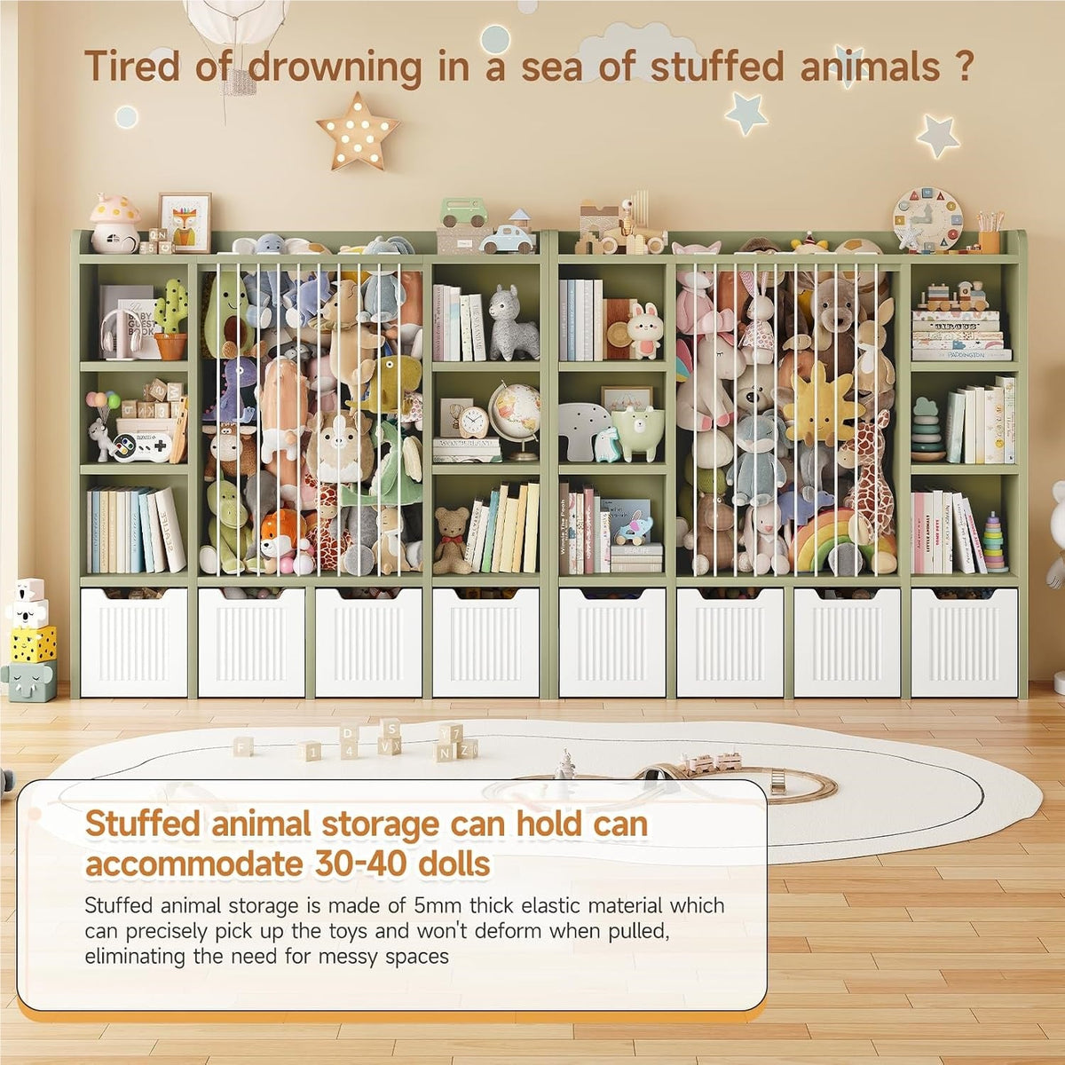 3-in-1 Kids Toy Chest and Storage Bookshelf