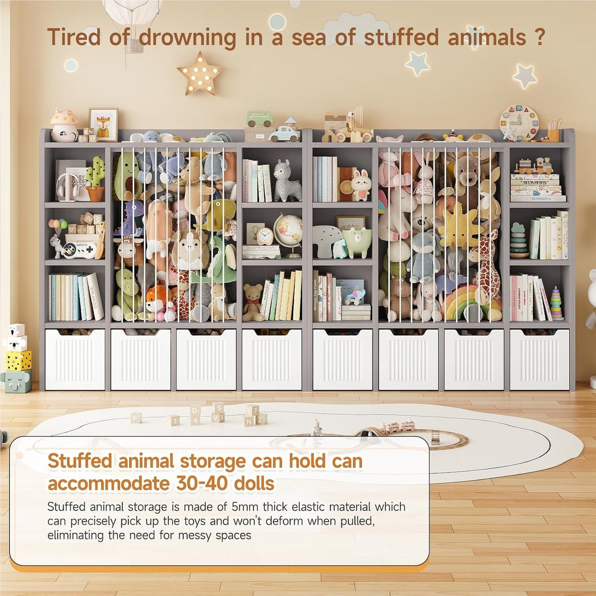 3-in-1 Kids Toy Chest and Storage Bookshelf