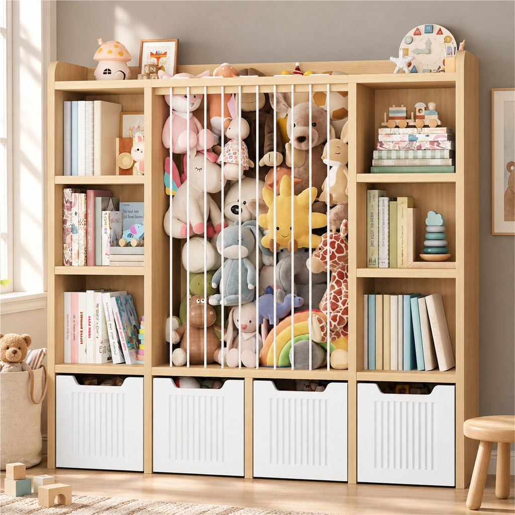 3-in-1 Kids Toy Chest and Storage Bookshelf