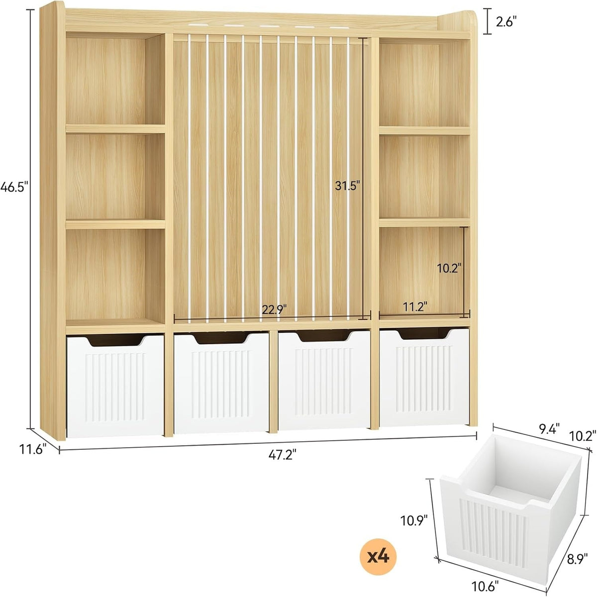 3-in-1 Kids Toy Chest and Storage Bookshelf
