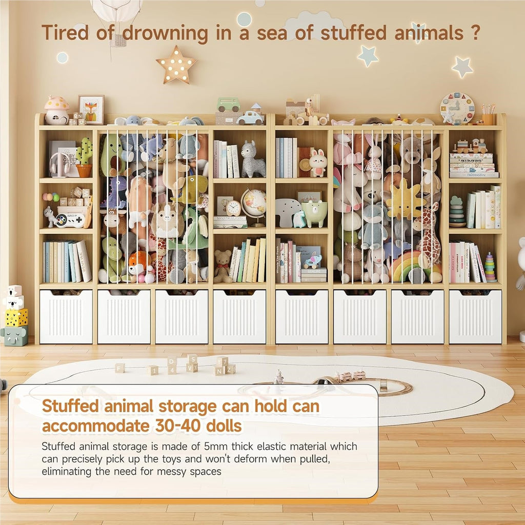 3-in-1 Kids Toy Chest and Storage Bookshelf