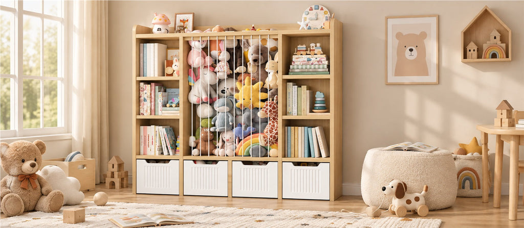 3-in-1 Kids Toy Chest and Storage Bookshelf