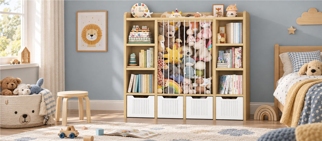 3-in-1 Kids Toy Chest and Storage Bookshelf