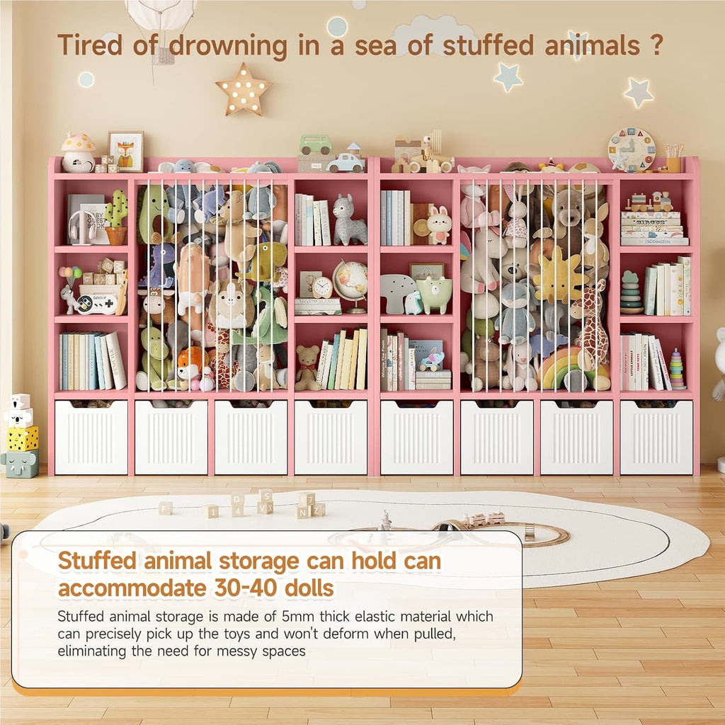 3-in-1 Kids Toy Chest and Storage Bookshelf