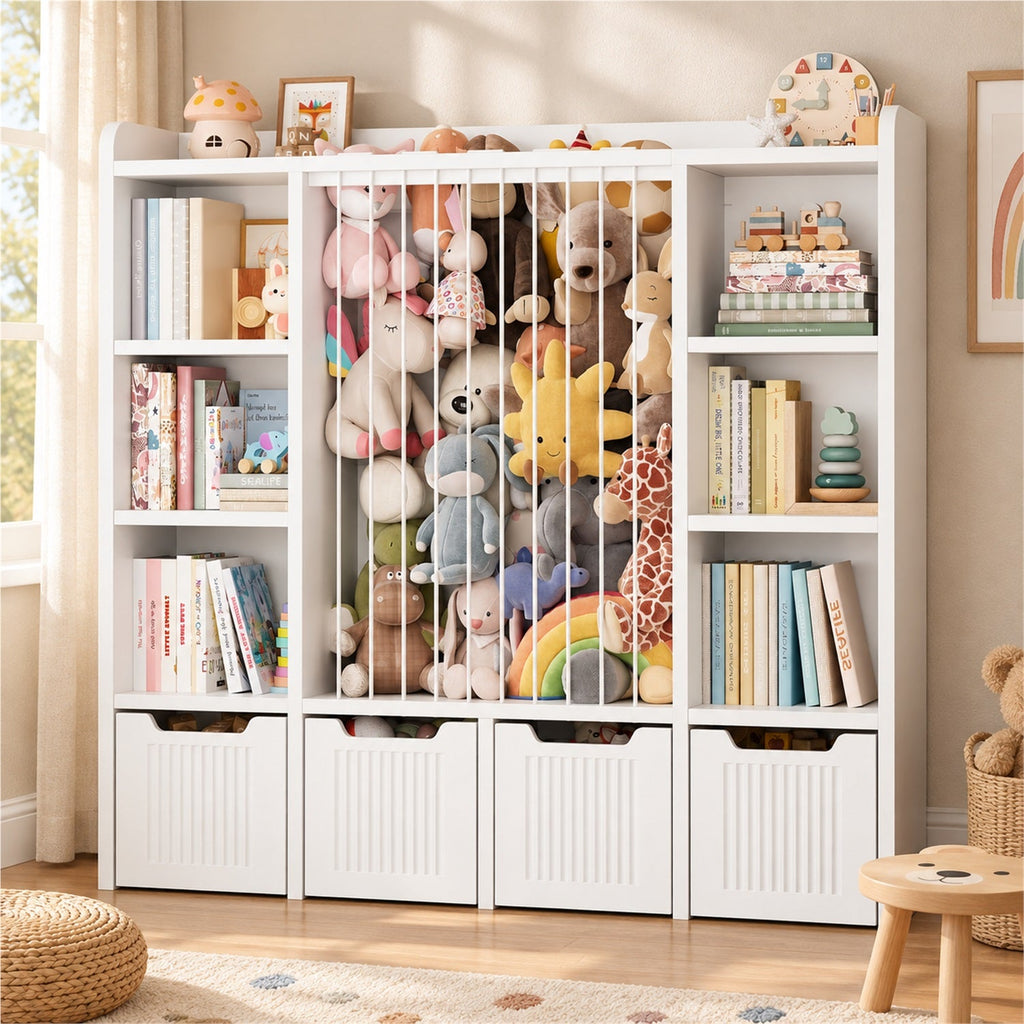 3-in-1 Kids Toy Chest and Storage Bookshelf