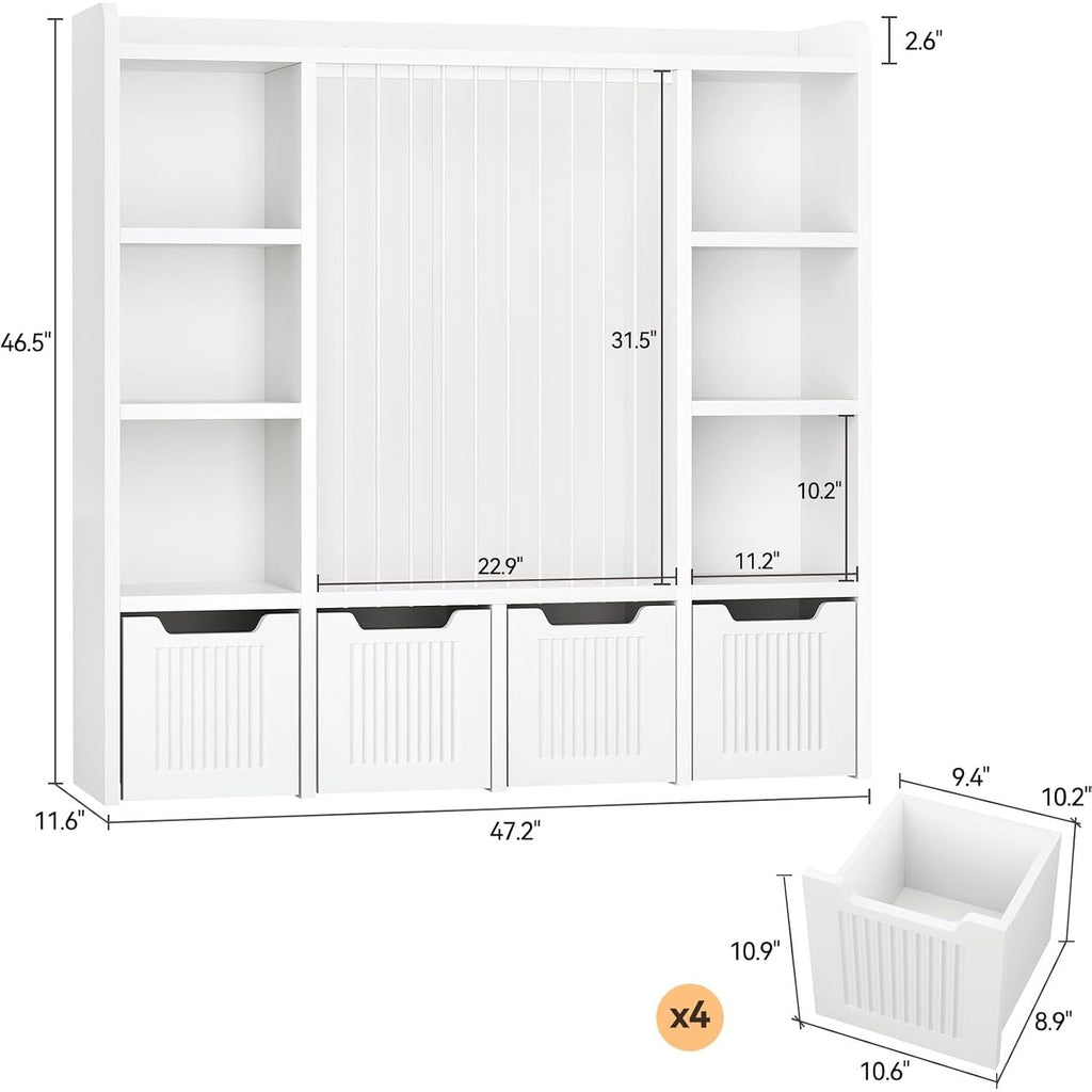 3-in-1 Kids Toy Chest and Storage Bookshelf