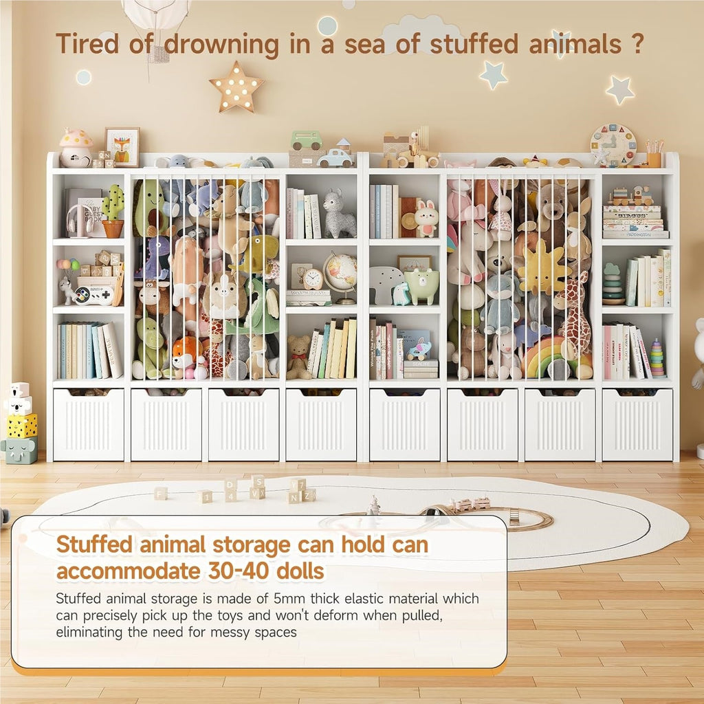 3-in-1 Kids Toy Chest and Storage Bookshelf