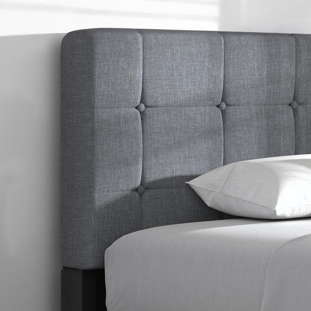 Upholstered Bed Frame with 4 Drawers and Headboard