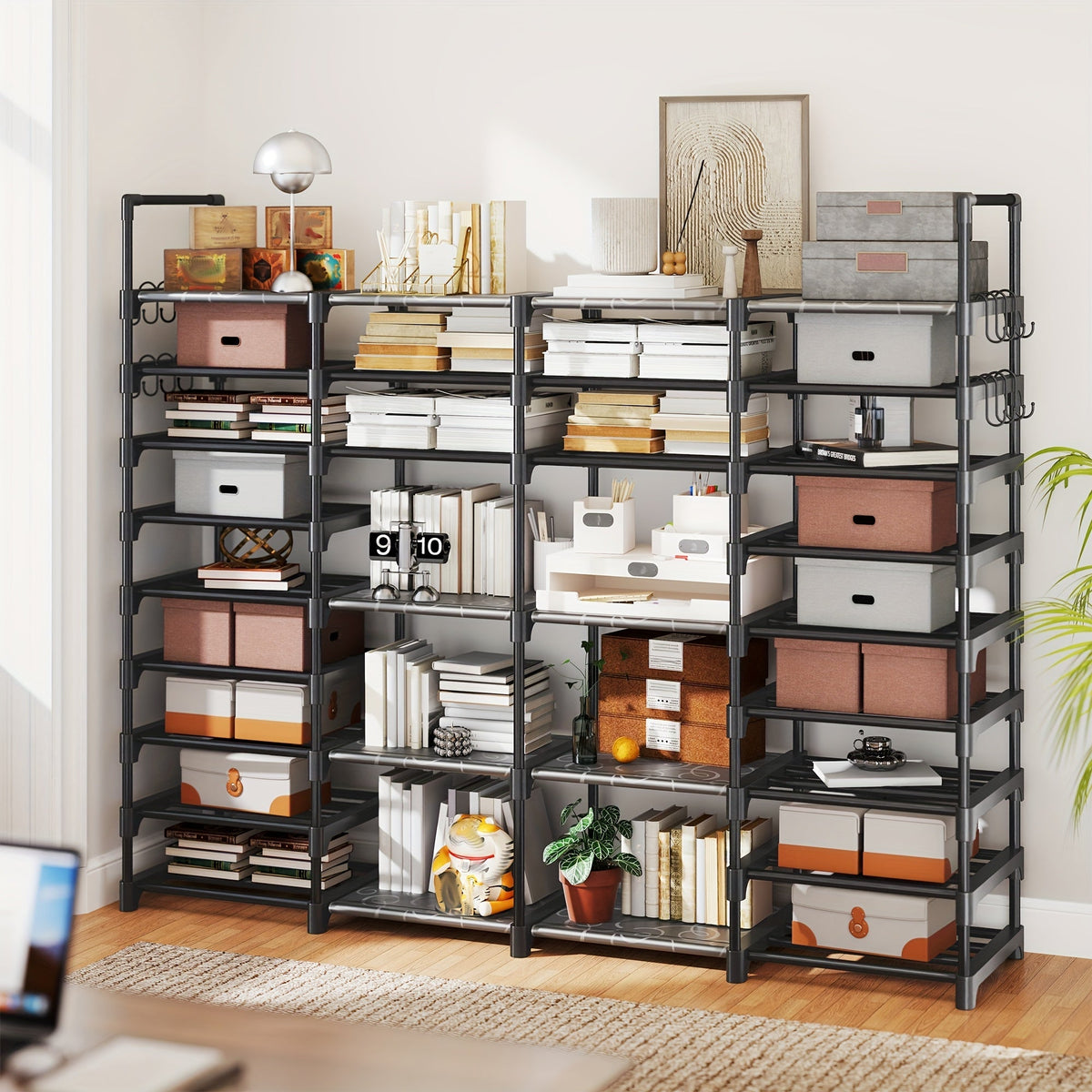 Stackable Shoe Rack Bookshelf for Entryway