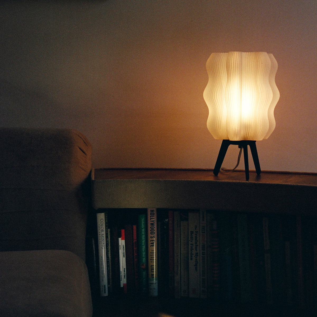 Wavy Sculptural Table Lamp