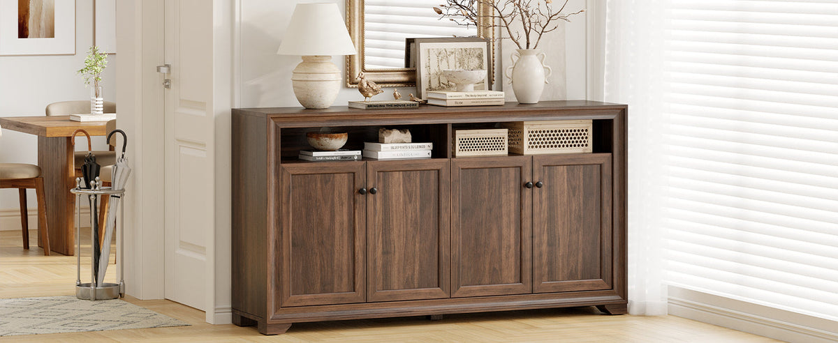 60 Inch Buffet Cabinet Sideboard with 4 Doors