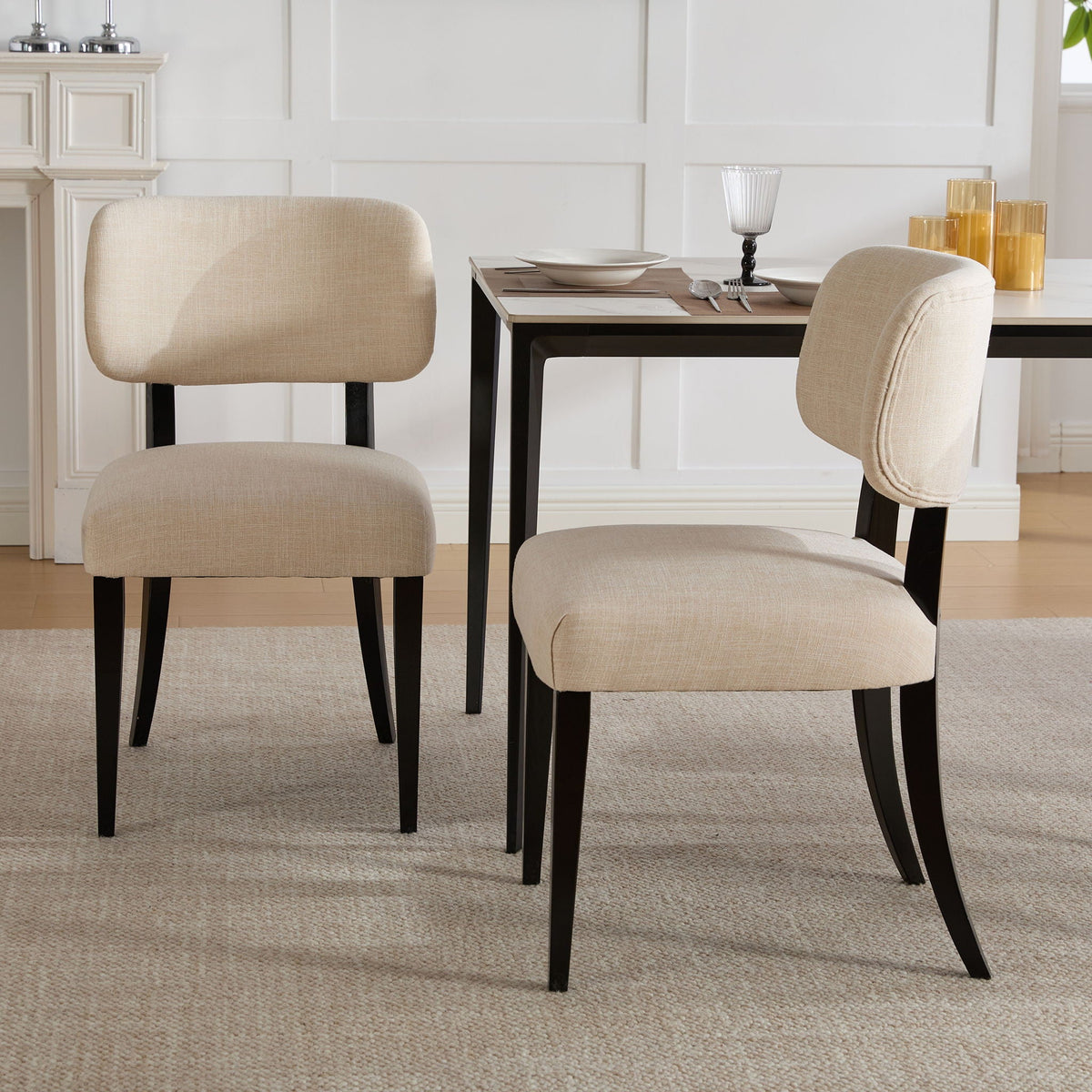 Cream Kitchen Dining Chairs, Set of 2