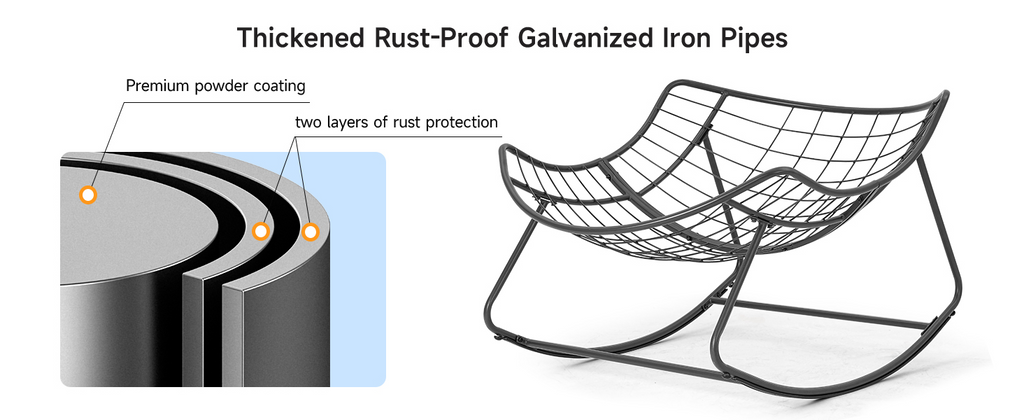 Papasan Rocking Egg Chair with Thick Cushion