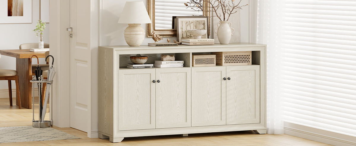 60 Inch Buffet Cabinet Sideboard with 4 Doors