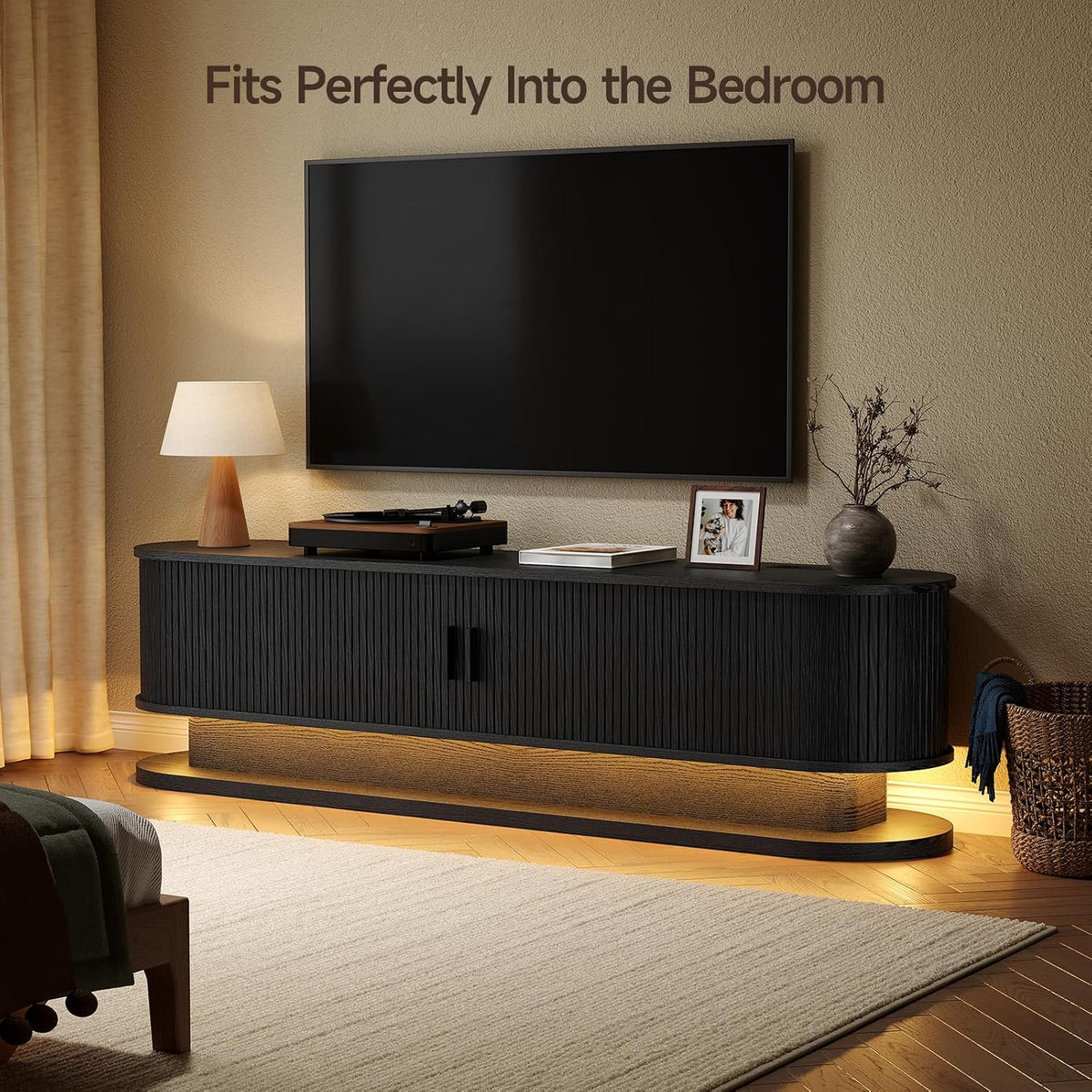 70 Inch Fluted TV Stand for 80 Inch TVs
