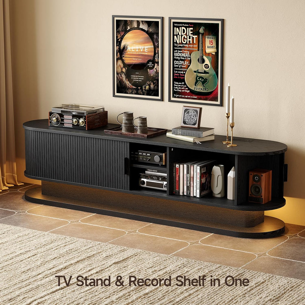 70 Inch Fluted TV Stand for 80 Inch TVs