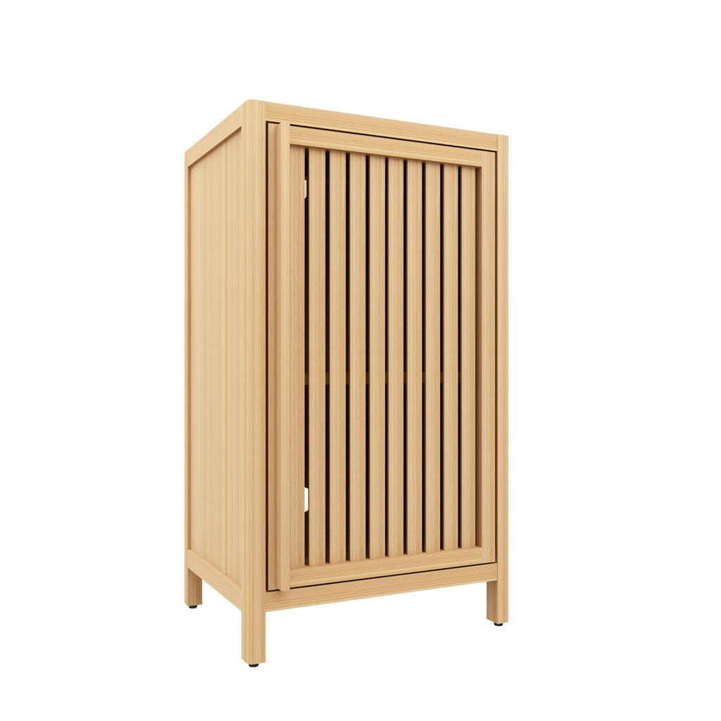 Bamboo Storage Cabinet with Door and Shelf, Natural