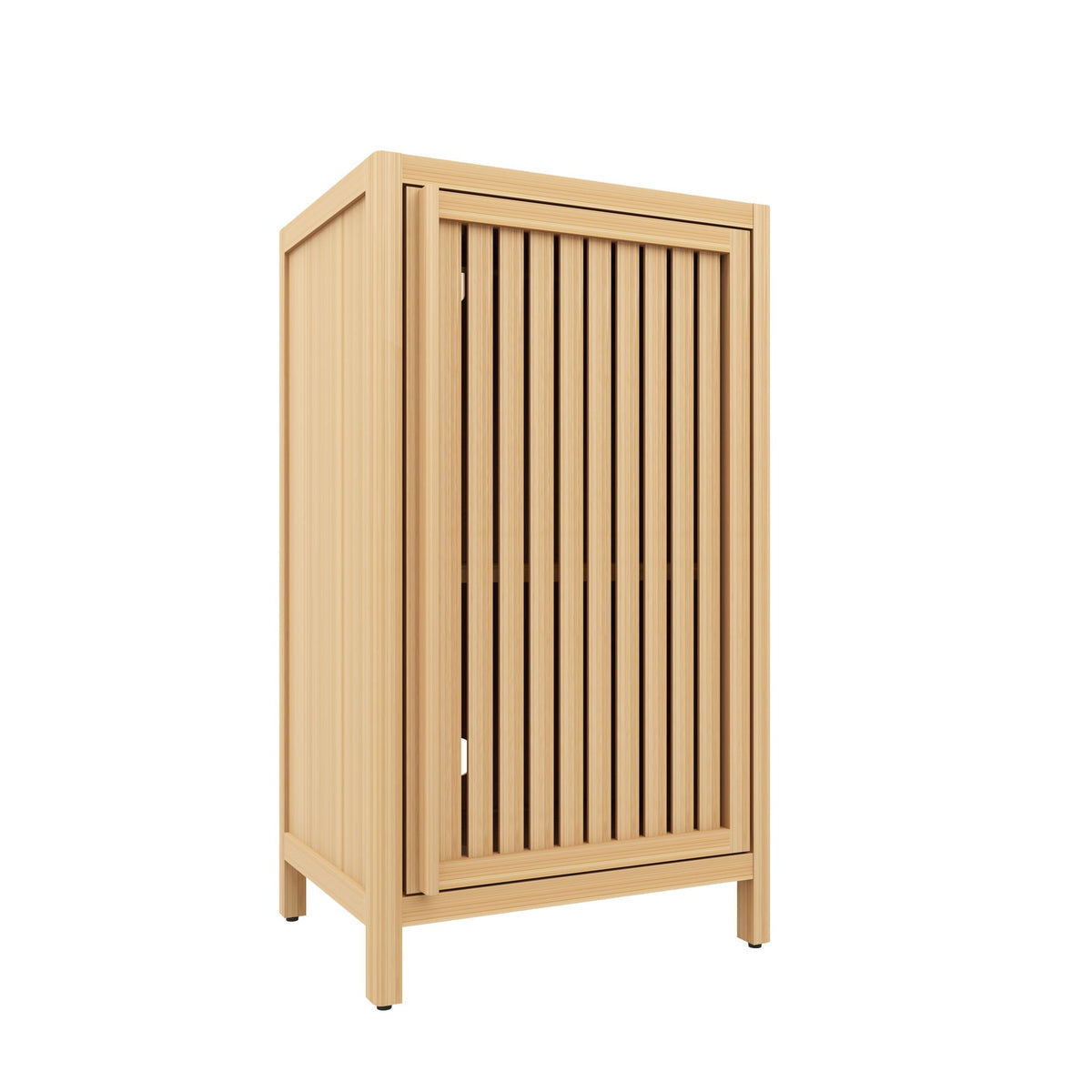 Bamboo Storage Cabinet with Door and Shelf, Natural