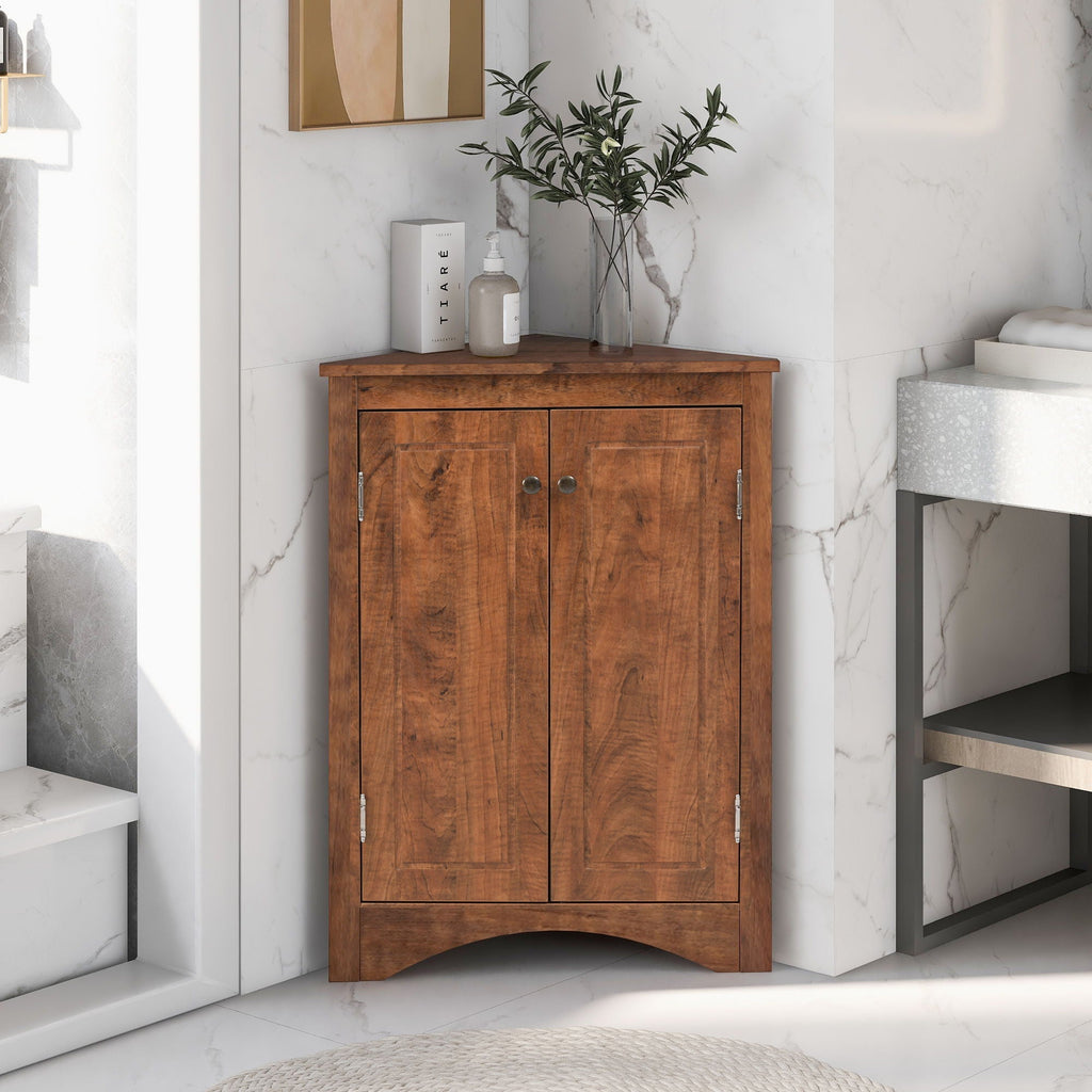 Triangle Bathroom Storage Cabinet, Adjustable Shelves
