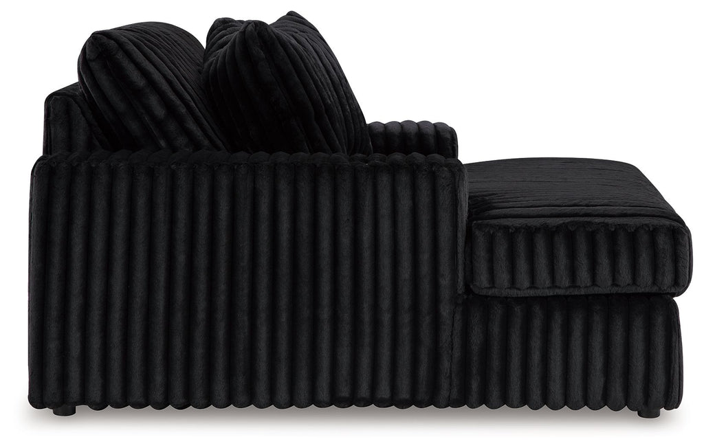 Midnight-Madness Black Sectional Set
