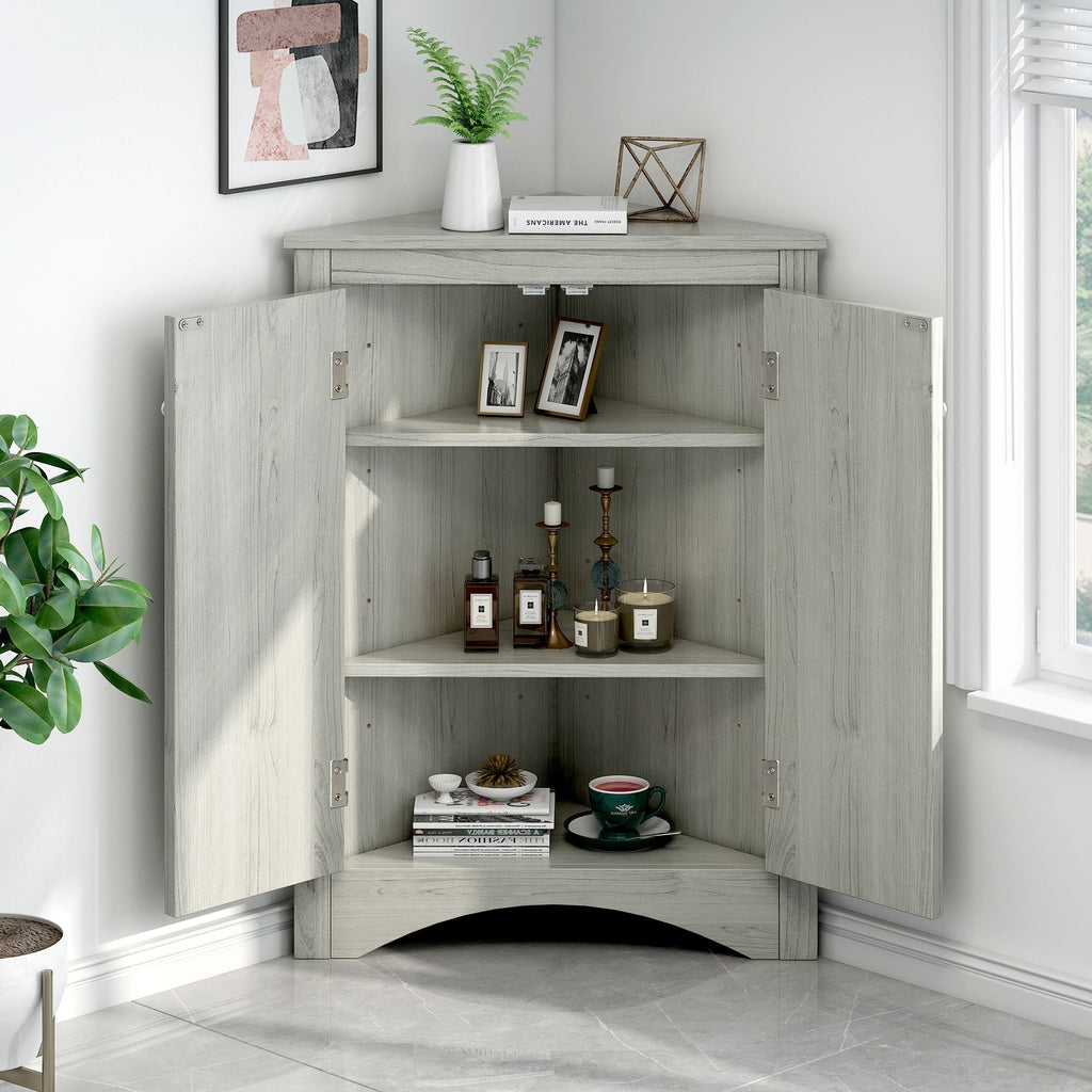 Triangle Bathroom Storage Cabinet, Adjustable Shelves