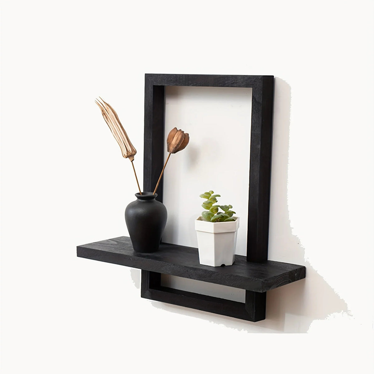 Rustic Wooden Floating Shelves, Set of 2