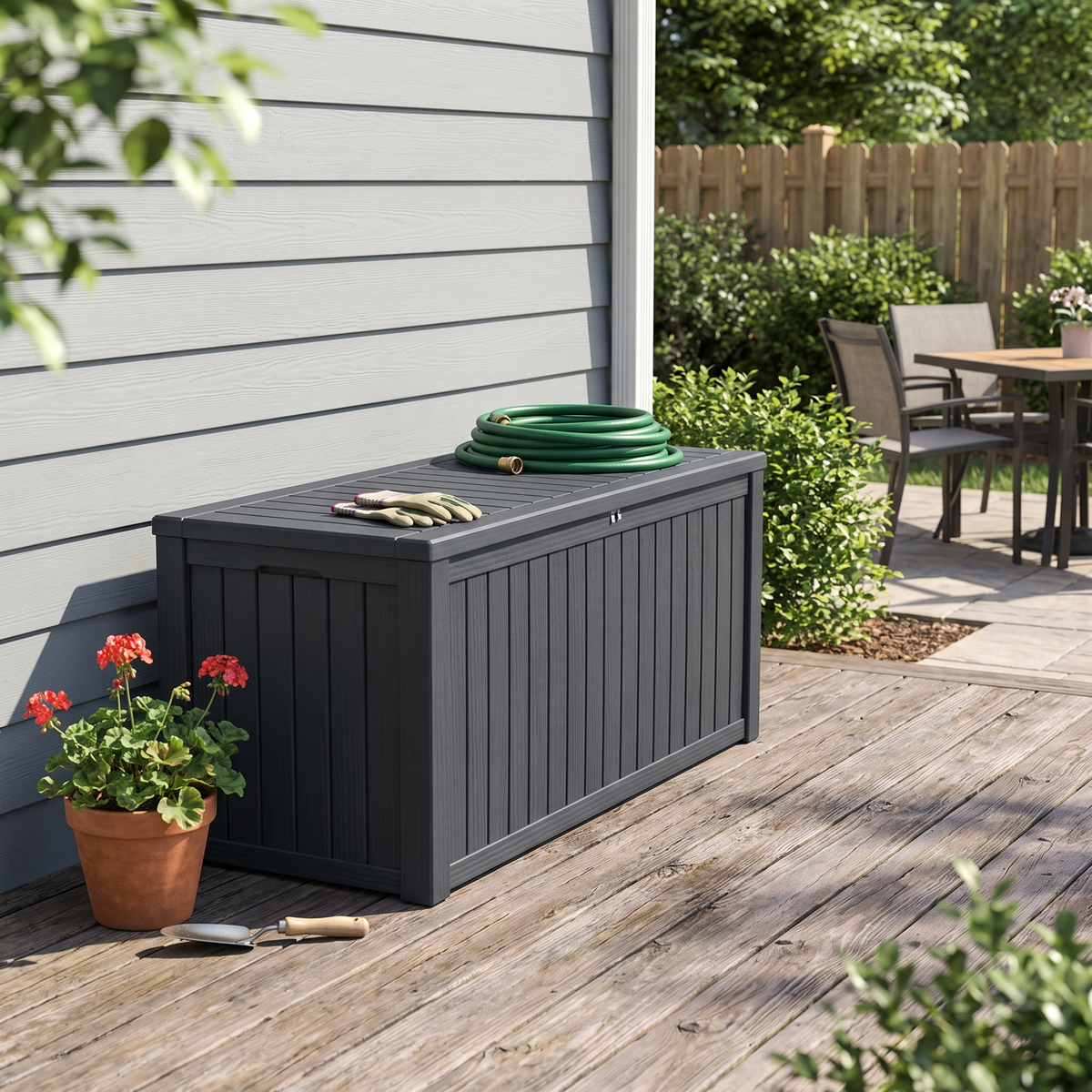 180 Gallon Large Outdoor Storage XXL Deck Box for Patio Furniture