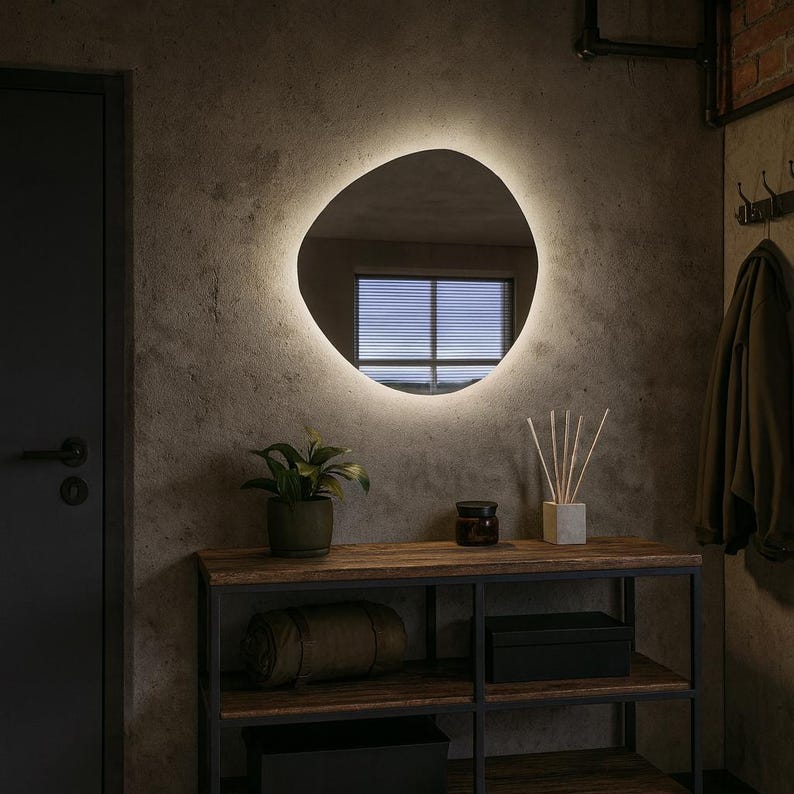 Round LED Bathroom Mirror with Touch Control