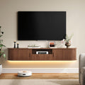 70 Inch Floating TV Stand with LED Lights and Drawer